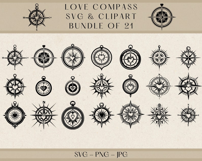 Heart Compass Svg, Compass Svg, Heart Svg, Love Svg, Valentines Svg