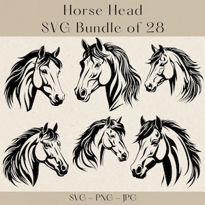 Horse Head SVG, Horse Head SVG Bundle, Horse SVG, Horse Svg Bundle, Horse Head Clipart, Horse Clipart, Horse Vector, Horse silhouette
