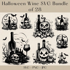 Halloween Wine SVG, Halloween Wine Clipart, Halloween SVG, Halloween PNG, Halloween Clipart, Halloween Svg Files for Cricut, Halloween decor
