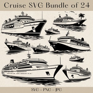 Crociera in formato SVG, Pacchetto Crociera in formato SVG, Nave in formato SVG, File Crociera in formato SVG per Cricut, Clipart Crociera, Clipart Nave, PNG Crociera, PNG Nave, Barca in formato SVG