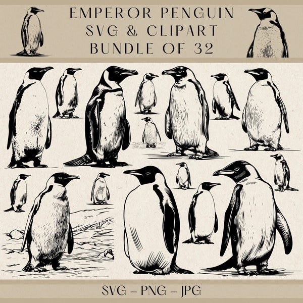 Emperor Penguin Svg, Emperor Penguin Clipart, Penguin Svg, Penguin Clipart, Penguin Png, Penguin Vector, Penguin Silhouette, Penguin Jpg