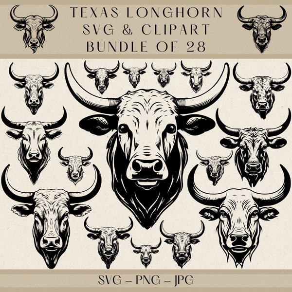 Texas Longhorn Svg, Longhorn Svg, Rodeo Svg, Bull Svg, Bull Head Svg, Longhorn Head Svg, Longhorns Svg, Cattle Svg, Cow Svg, Western Svg