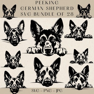 Peeking German Shepherd SVG, German Shepherd Clipart, German Shepherd svg, German Shepherd Silhouette, Dog Svg, Dog Clipart, Dog Silhouette