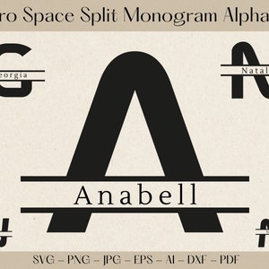 Astro Space Split Monogram Alphabet svg, Split Monogram SVG, Letras de astronautas, Letras de espaço, Alfabeto de espaço, Letras de monograma divididas, espaço