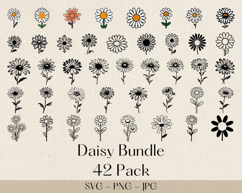 Daisy Svg Bundle Daisy SVG Flower Svg files for cricut - Etsy 日本