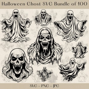 Halloween-Geist SVG, Geist SVG, Geist SVG Bundle, Geist Clipart, Straszny Geist SVG, Halloween SVG, Boo SVG, Straszny SVG, Geist Png, Twarz Ghosta