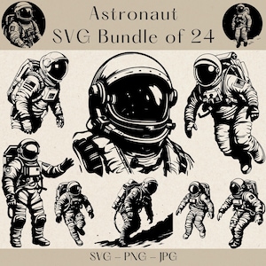 Astronaut SVG, Astronaut SVG Bundle, Astronaut Clipart, Astronaut PNG, Space Svg, Space Clipart, Astronaut Decor, Rocket Svg, Space Png