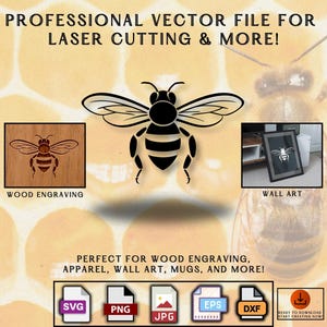 Bijen silhouet SVG | Minimalistische honingbij-clipart | Op de natuur geïnspireerd vectorontwerp voor cricut, stickers, muurkunst en knutselwerkjes
