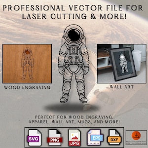 Astronaut Silhouette SVG: Space Explorer Clipart, Cricut Ready
