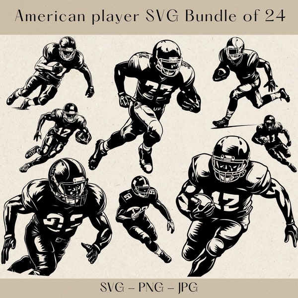 American Football player, Football player, American Football SVG, American Football svg files for cricut, Player svg, Football svg cut files