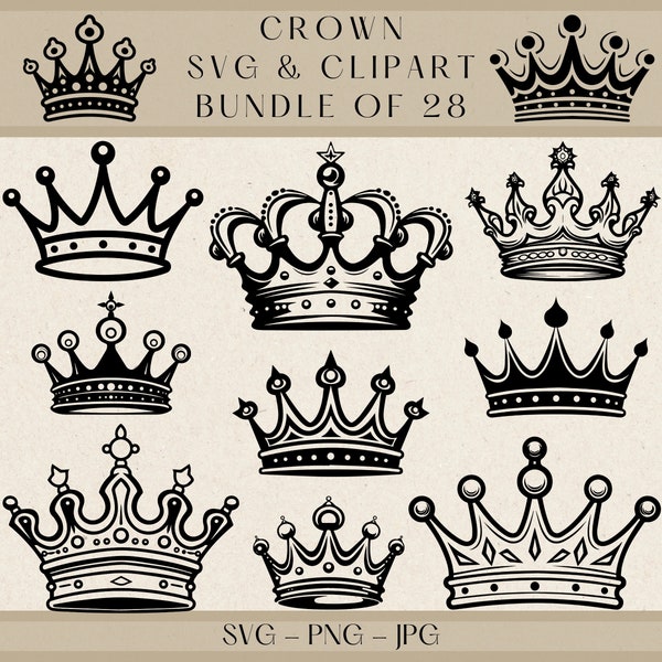 Crown Svg, Crown Png, Crown Clipart, Crown Vector, Crown Silhouette, Royal Crown Svg, Princess Tiara Svg, Tiara Svg, Tiara Clipart