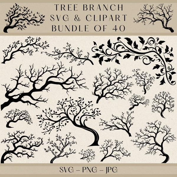 Tree Branch Svg, Branch Svg, Branch Png, Branch Clipart, Branch Silhouette, Tree Branch Svg Cut Files for Cricut, Branches Svg, Tree Svg