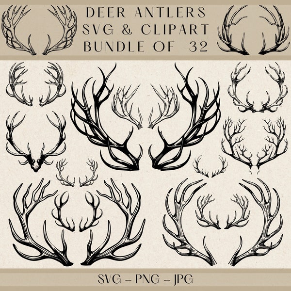 Deer Antlers Svg, Reindeer Antlers Svg, Antlers Svg, Deer Svg, Hunter Svg, Deer Antlers Png, Deer Antlers Clipart, Antlers Vector, Elk Svg