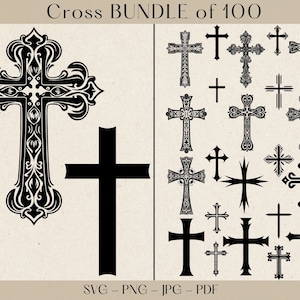 Cross SVG Bundle, Cross SVG, Christian Cross svg, cross clipart, Cross svg files for cricut, cross silhouette, religious svg, christian svg