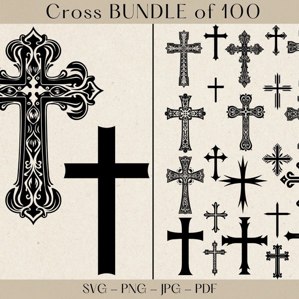 Cross SVG Bundle, Cross SVG, Christian Cross svg, cross clipart, Cross svg files for cricut, cross silhouette, religious svg, christian svg