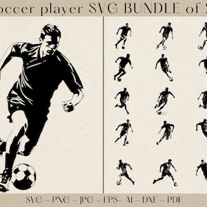 Soccer player svg bundle, soccer player svg, soccer svg, football player svg, football svg, soccer svg cut files for cricut, soccer clipart