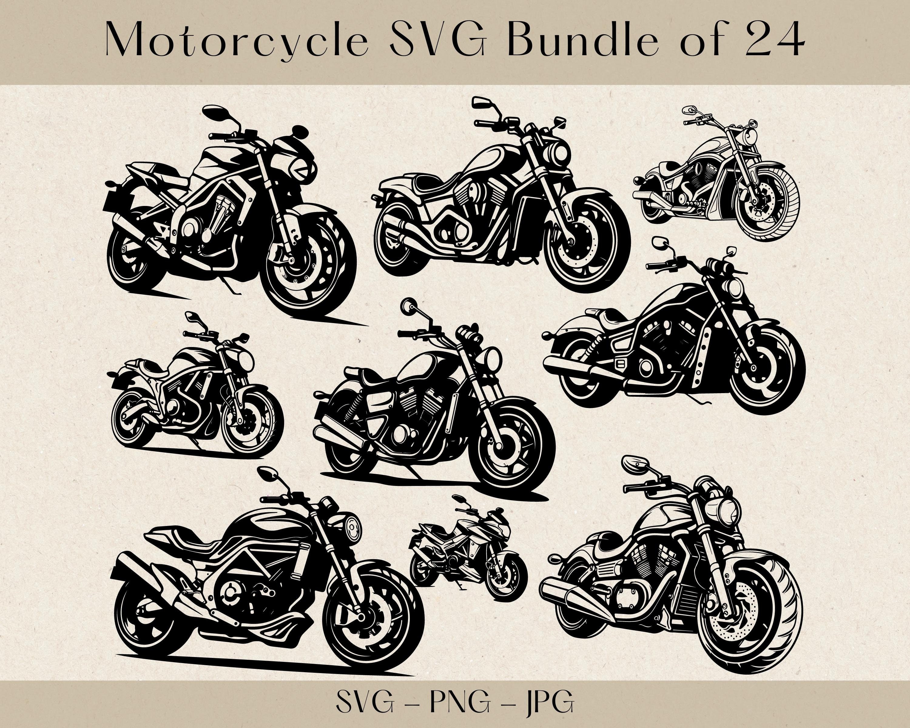 Motorcycle Silhouette Etsy UK