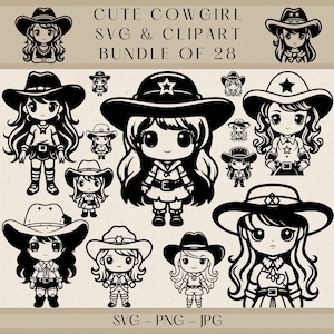 Cute Cowgirl Svg, Cowgirl Svg, Cowgirl Png, Cowgirl Clipart, Cowgirl Vector, Cowgirl Silhouette, Rodeo Svg, Kawaii Cowgirl Svg, Country Svg