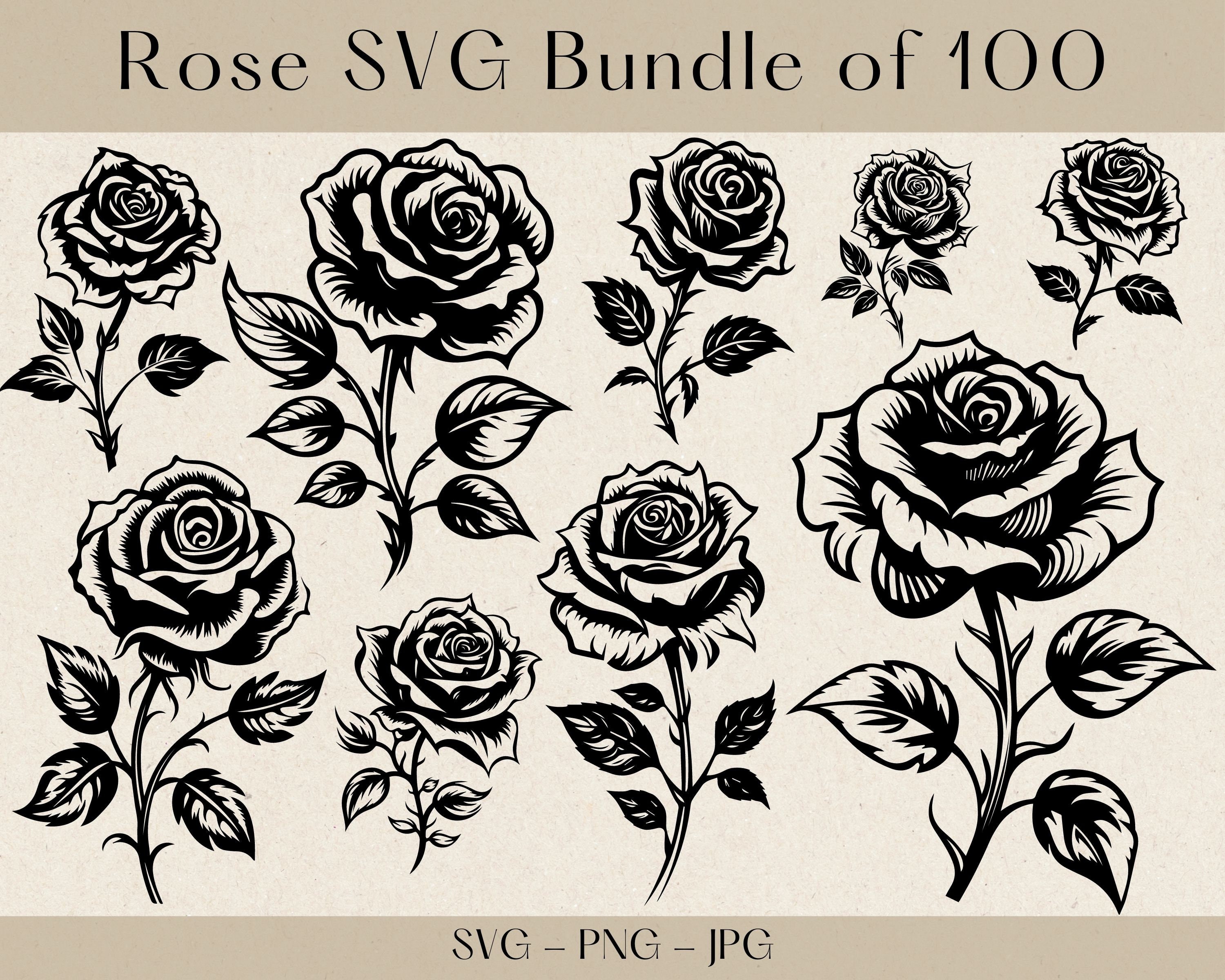 Rose Svg • A Cut File for Cricut and Silhouette • Jojo & Bella