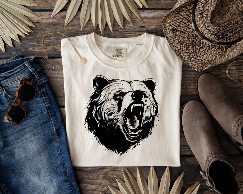 Roaring Bear SVG Bundle Roaring Bear SVG Bear SVG Grizzly - Etsy