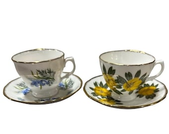 Set of two Royal Mavern Tea Cups & Saucers