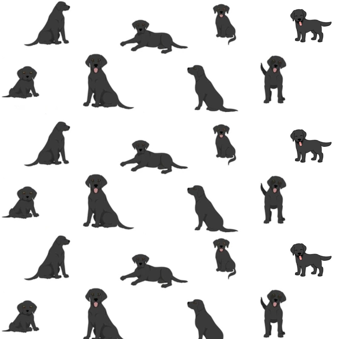 Black Labrador Dog Puppy Pattern - Etsy