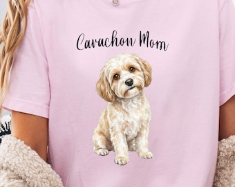 Cavachon Mom Comfort Colors Tee | Cavachon Dog Mom Shirt, Mother's Day Dog Gift