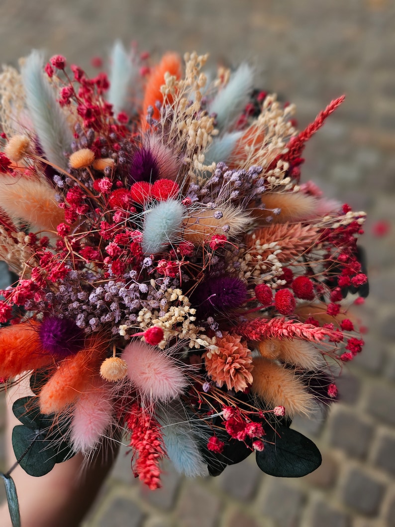 Bouquet de mariée en fleurs séchées image 4