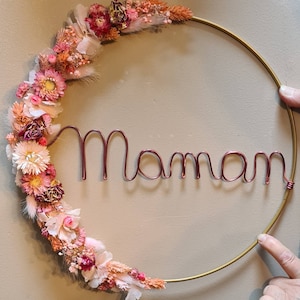 Crown dried flowers customizable first name