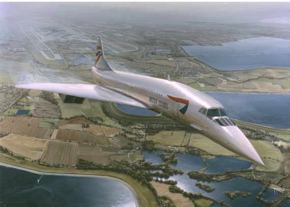 Join the flight of the Concorde with this beautiful 5-foot long