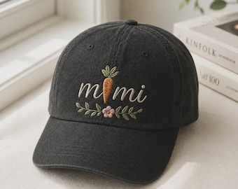 Embroidered Custom Mimi Gigi Mama Baseball Hat, Funny Baseball Cap