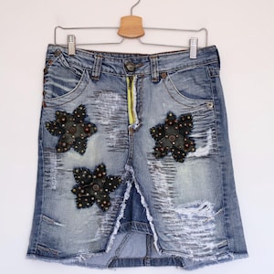 D&G Dolce and Gabanna Vintage Y2K Denim Mini Skirt Size IT 40