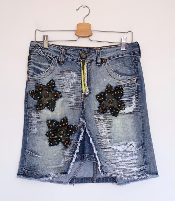 D&G Dolce and Gabanna Vintage Y2K Denim Mini Skirt Size IT 40 - Etsy