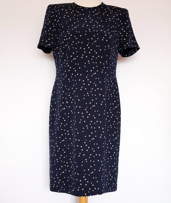 escada blue dress Escada Denim Dress