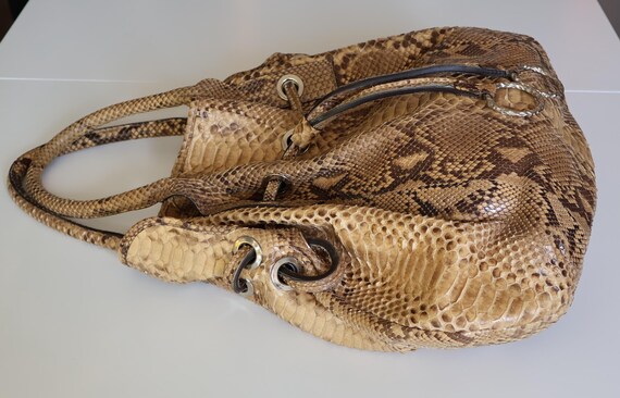 Jane August Designer genuine python leather Handb… - image 5