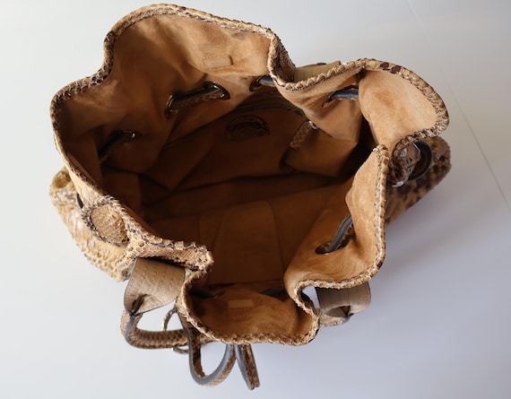 Jane August Designer genuine python leather Handb… - image 9