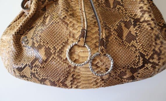 Jane August Designer genuine python leather Handb… - image 3