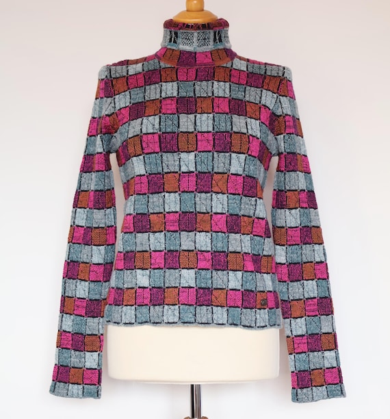 Chanel, Chanel 2018 Paris-Hamburg Knit Turtleneck Multicolored Wool Alpaca Sweater Size FR 36