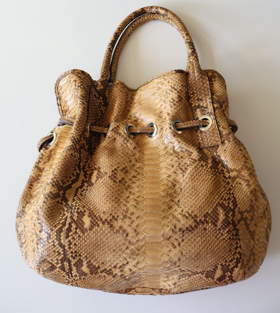 Jane August Designer genuine python leather Handb… - image 7