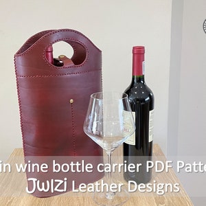 Cowboy Boot Water Bottle Tote - Bottle Caddy - Leather Bottle