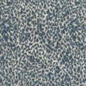 May include: A close-up view of a fabric with a speckled pattern. The pattern consists of small, irregular shapes in shades of blue and white, creating a textured appearance. The fabric appears to be tightly woven, suggesting durability and a potential for various uses.