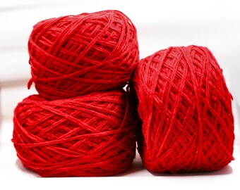 Hilo rojo reciclado de 21,6 oz, 3 piezas