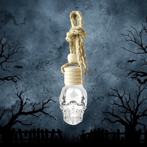 Gothic Skull Car Diffuser — Refillable, Long-Lasting, Non-Toxic | 20 Fragrance Options
