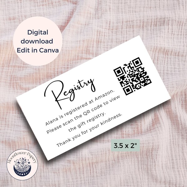 Qr Code Baby Shower Invite Etsy Canada