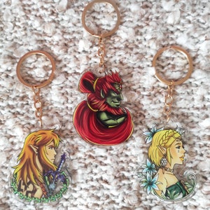 The Legend of Zelda Tears of the Kingdom keychain (2.5 inches, 63.5mm, clear acrylic, printed on both sides)