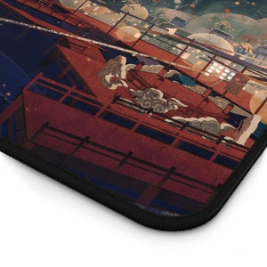 Tapete de mesa Genshin Impact Liyue, Tapete de mesa de alta qualidade, Genshin Impact, Genshin, Noite de Liyue, Tapete de mesa para jogos, Mouse pad longo imagem 3