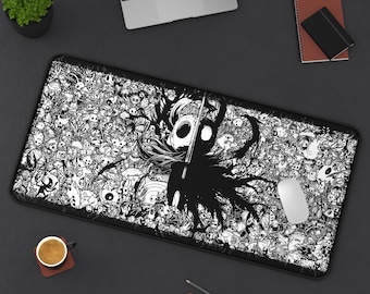 Hollow Knight Characters-bureaumat, hoogwaardige bureaumat, Silksong-merchandise, gaming-bureaumat, lange muismat, uniek cadeau voor gamers