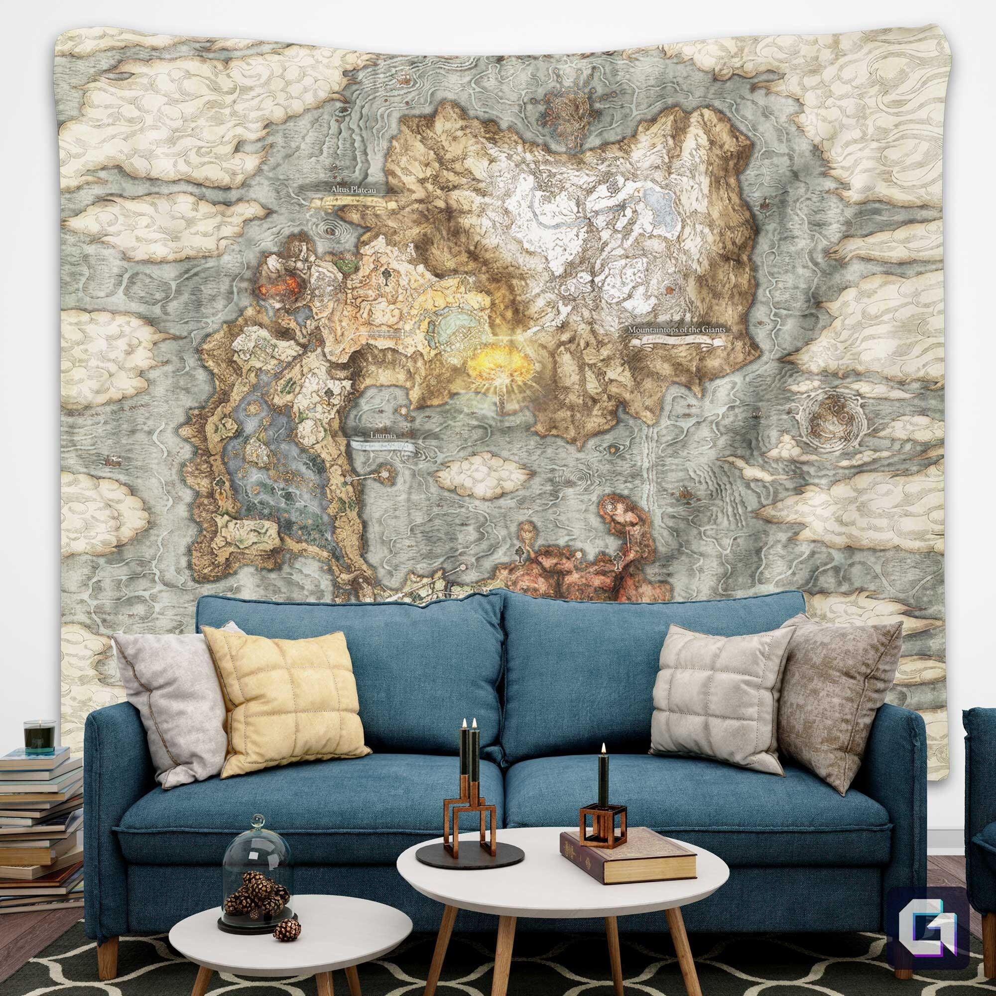 エルデンリング ランドスケープマップタペストリー｜高品質のエルデン