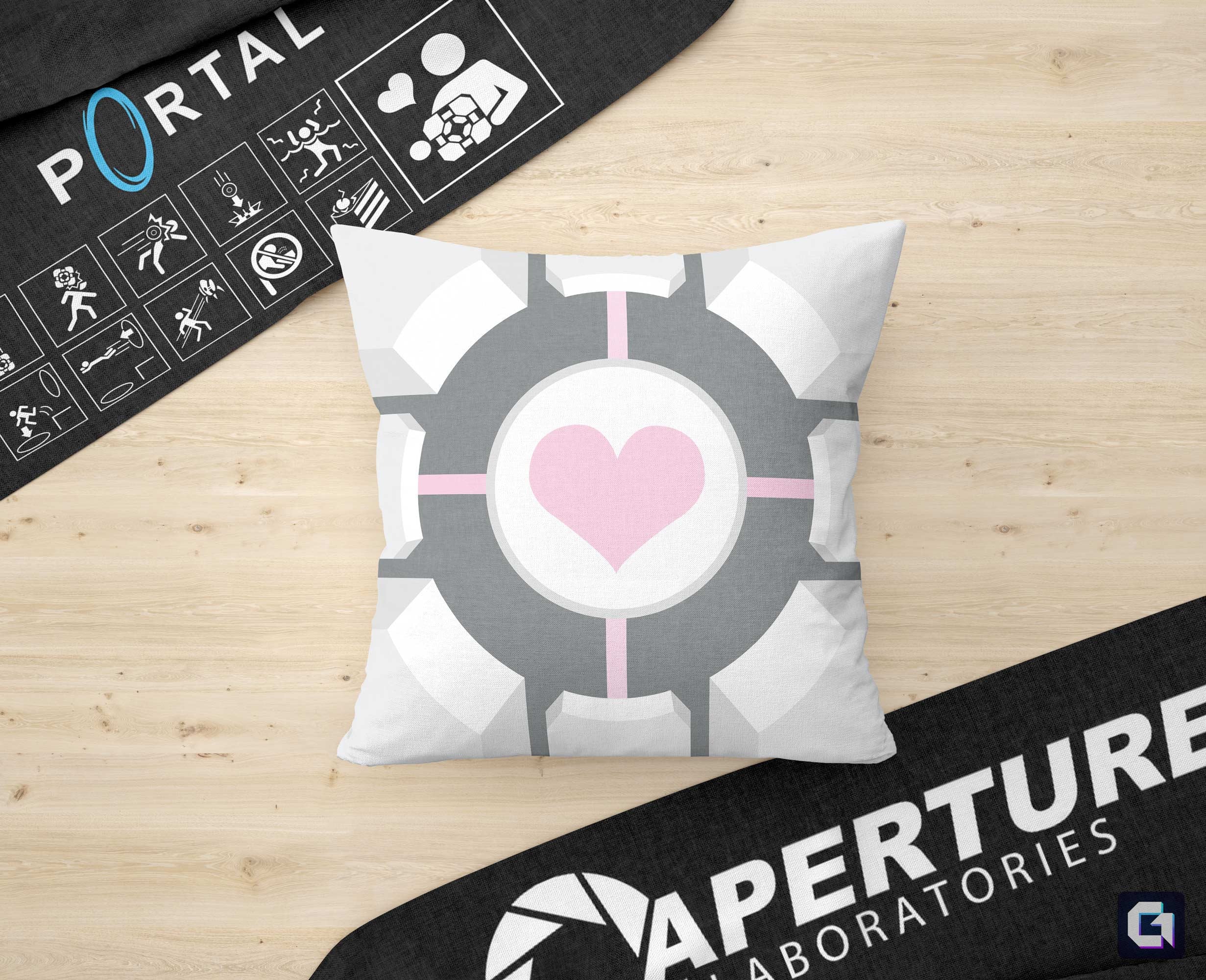 Portal Companion Cube Pillow Etsy