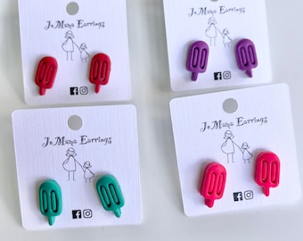 Popsicle Earrings | Polymer Clay Popsicle Earrings